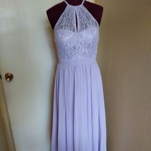 Lavender Lace and Chiffon Formal Dress